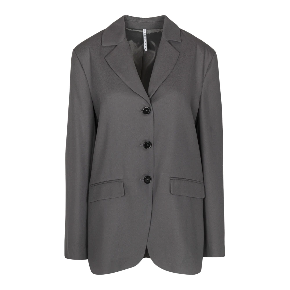 Liviana Conti Monope Blazer in Elegant Stijl Gray Dames