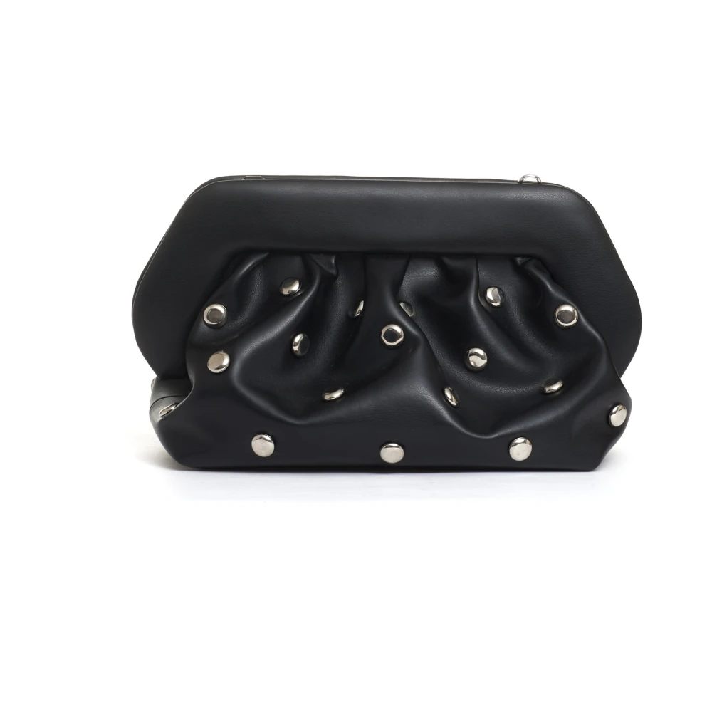 THEMOIRè Zwarte Zilveren Stud Clutch Black Dames