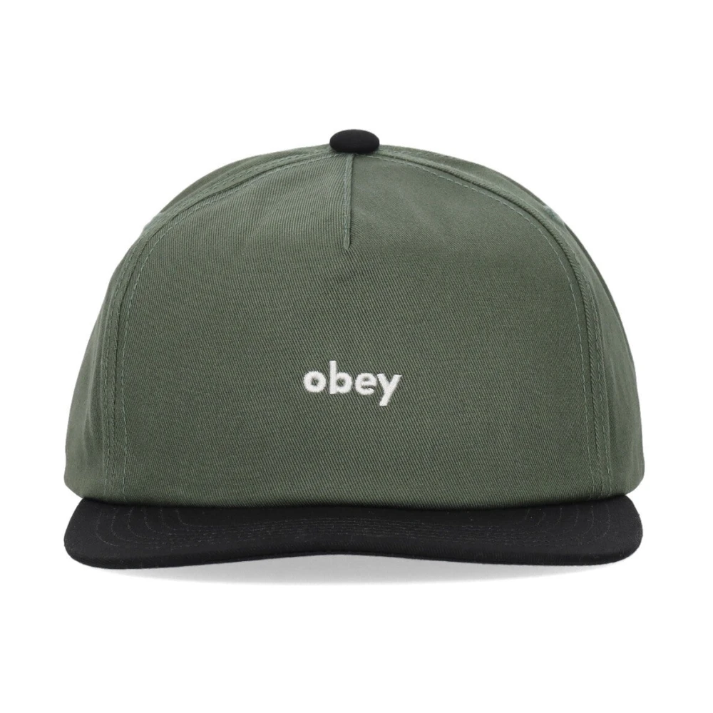 Obey Gebogen Klep Snapback Pet Green Heren