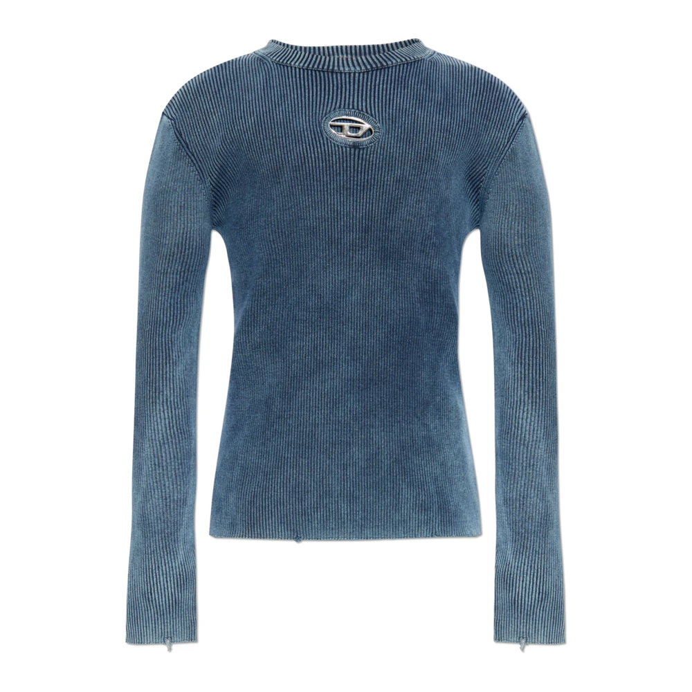 Diesel Uomo Blu T-Shirt A Maniche Lunghe