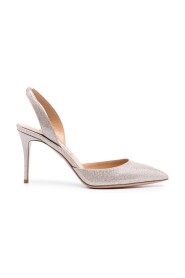 Glitterowe Slingbacki z Obcasem 90mm