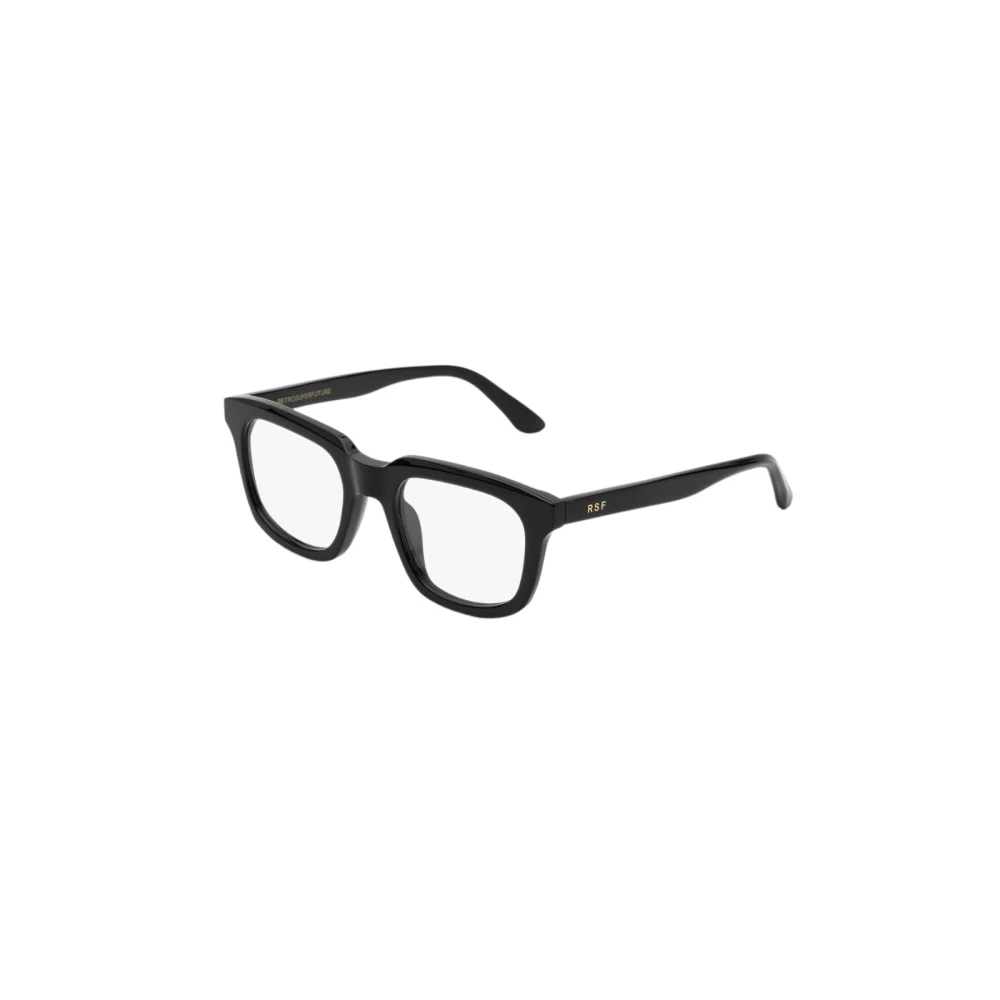 Retrosuperfuture Unisex Black Glasses, 50 Mm, Vintage Eyeglasses