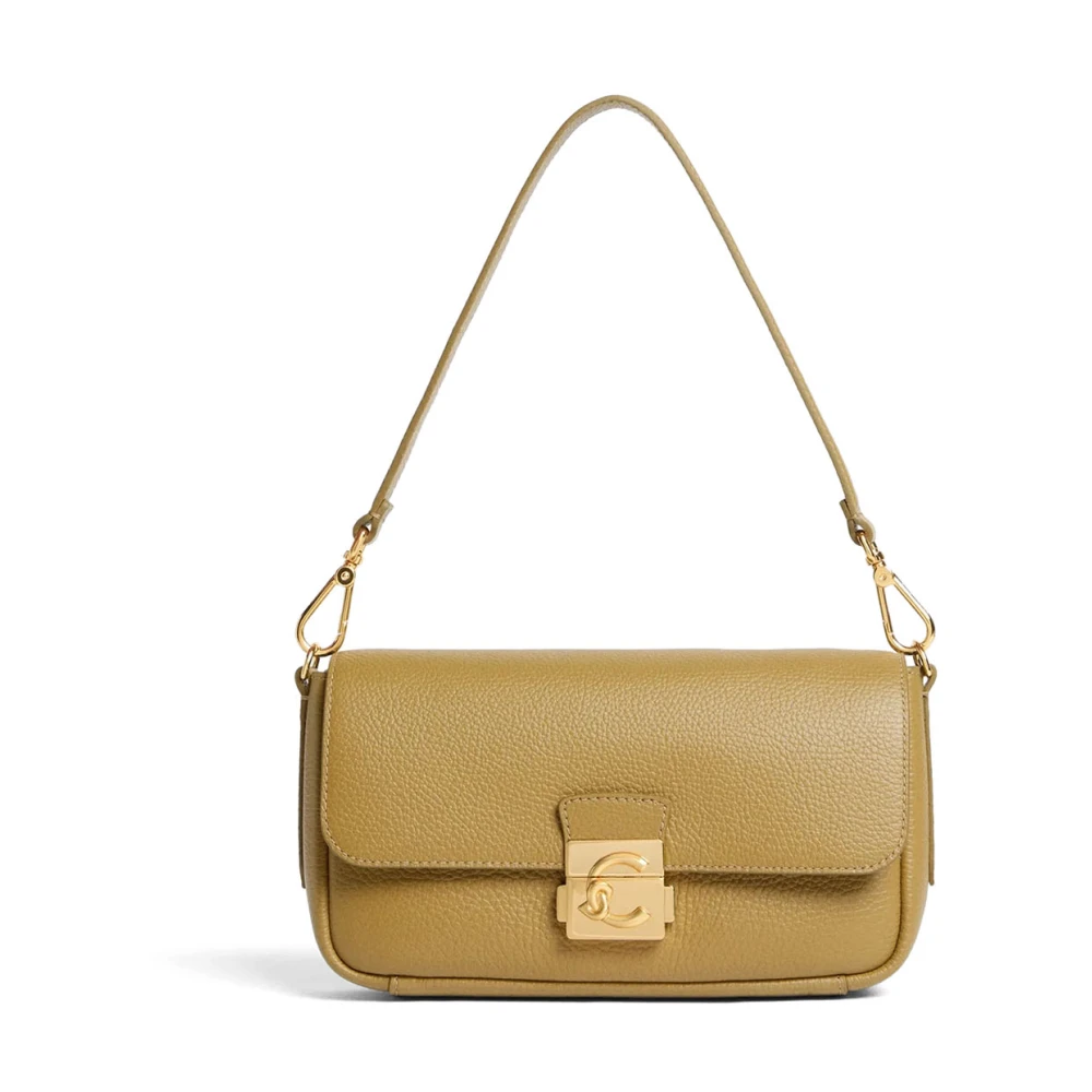 Coccinelle Women's Green Shoulder Bags, One Size, C-Me Lock Medium