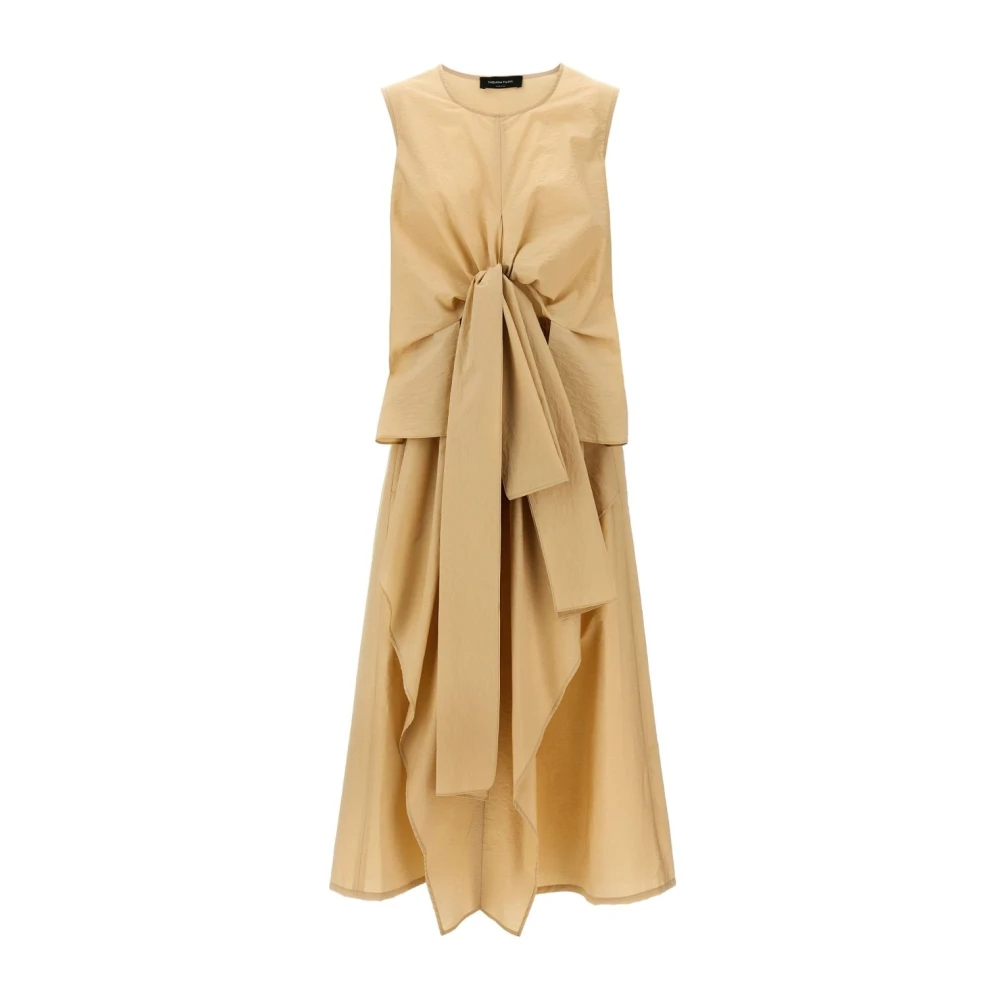 Fabiana Filippi Beige Midi Dresses, Female, M, Dresses