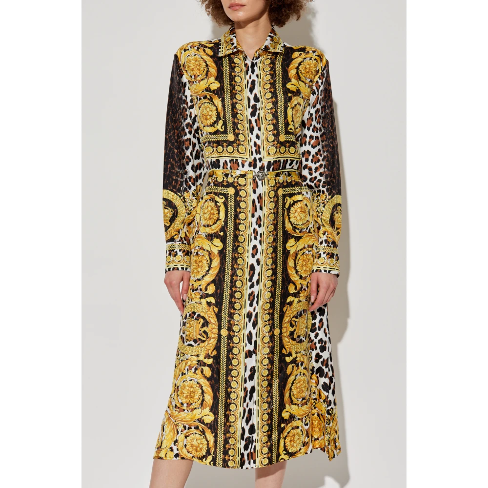 Versace Zijden jurk Multicolor Dames