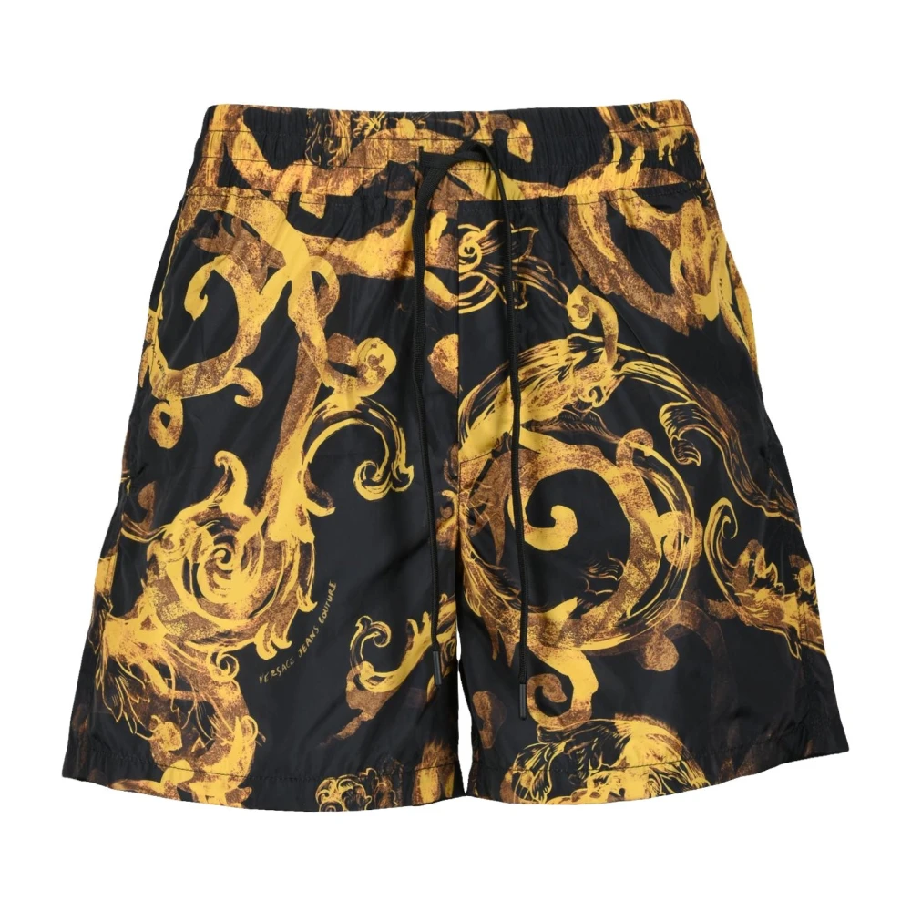 Versace Jeans Couture Stijlvolle Bermuda Shorts van Polyester Black Heren