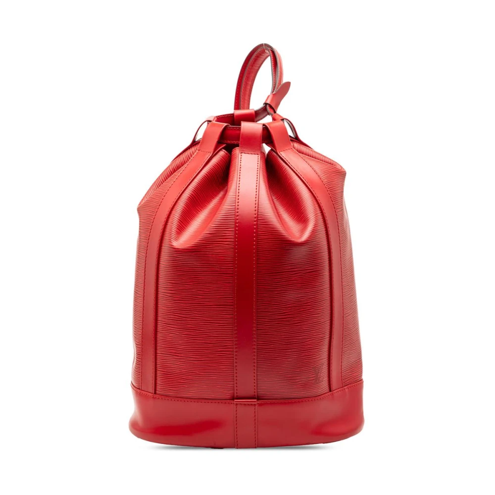 Louis Vuitton Vintage Women's Red Pre-Owned Leather Backpack