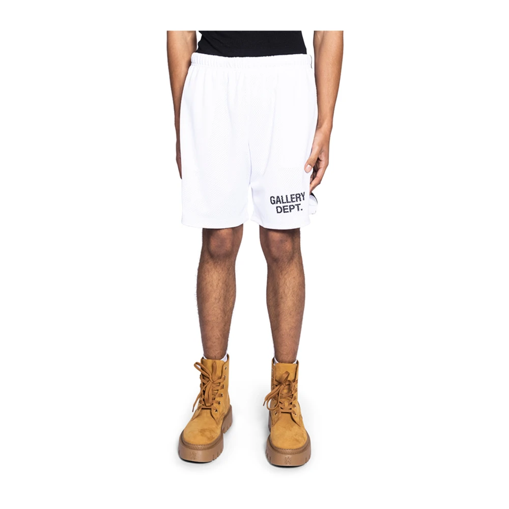 Gallery Dept. Wit Zwart Venice Court Shorts White Heren
