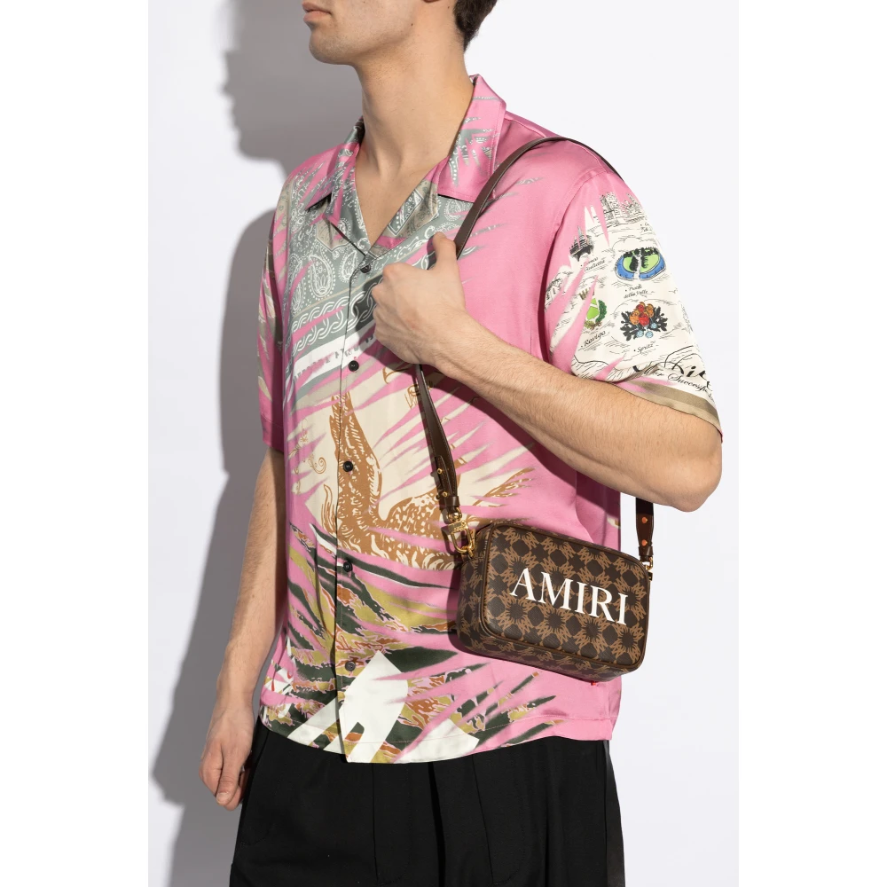 Amiri Schoudertas met logo Brown Heren