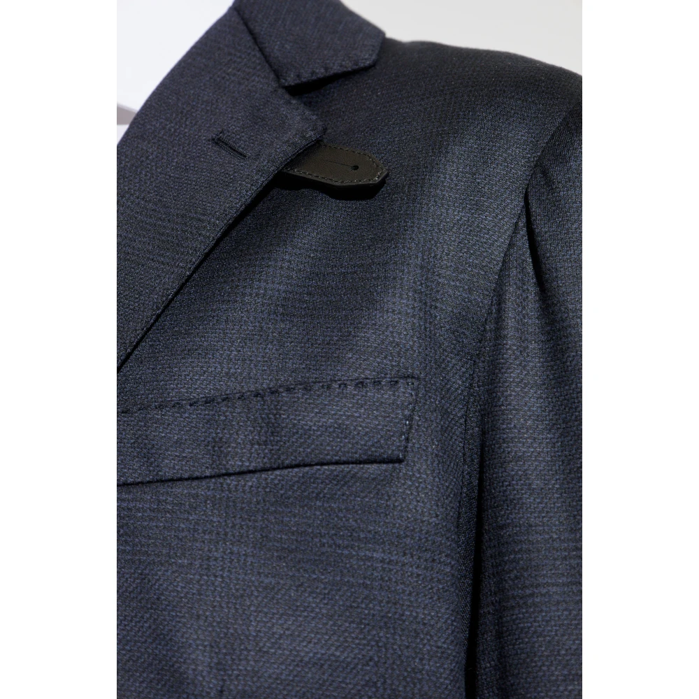 Brioni Blazer met ruitpatroon Blue Heren