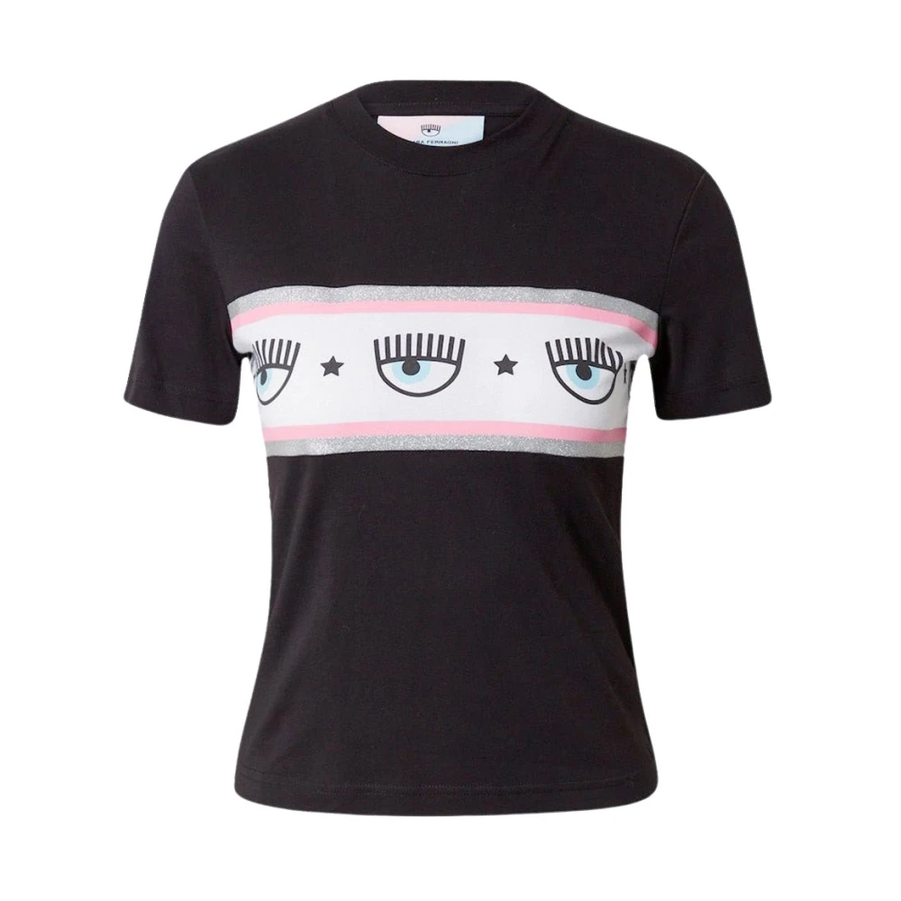Chiara Ferragni Collection Maxi Logomania T-shirt Black Dames