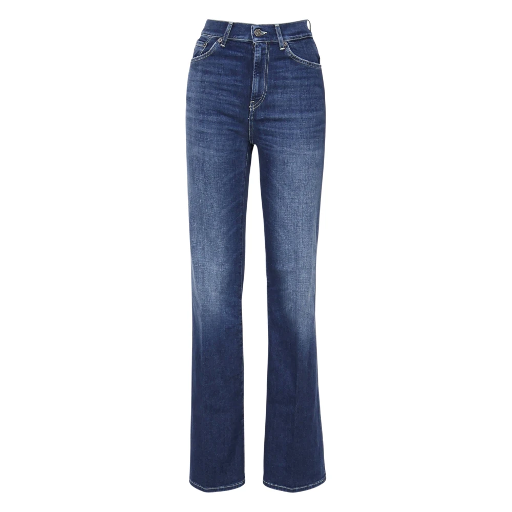 Dondup Denim Katoenen Jeans met Rits Sluiting Blue Dames