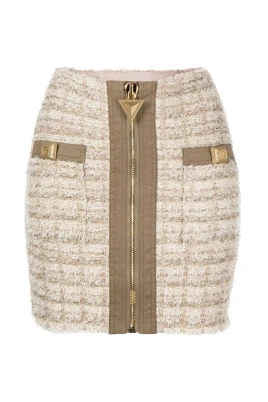 Beige Kort Kjol för Kvinnor