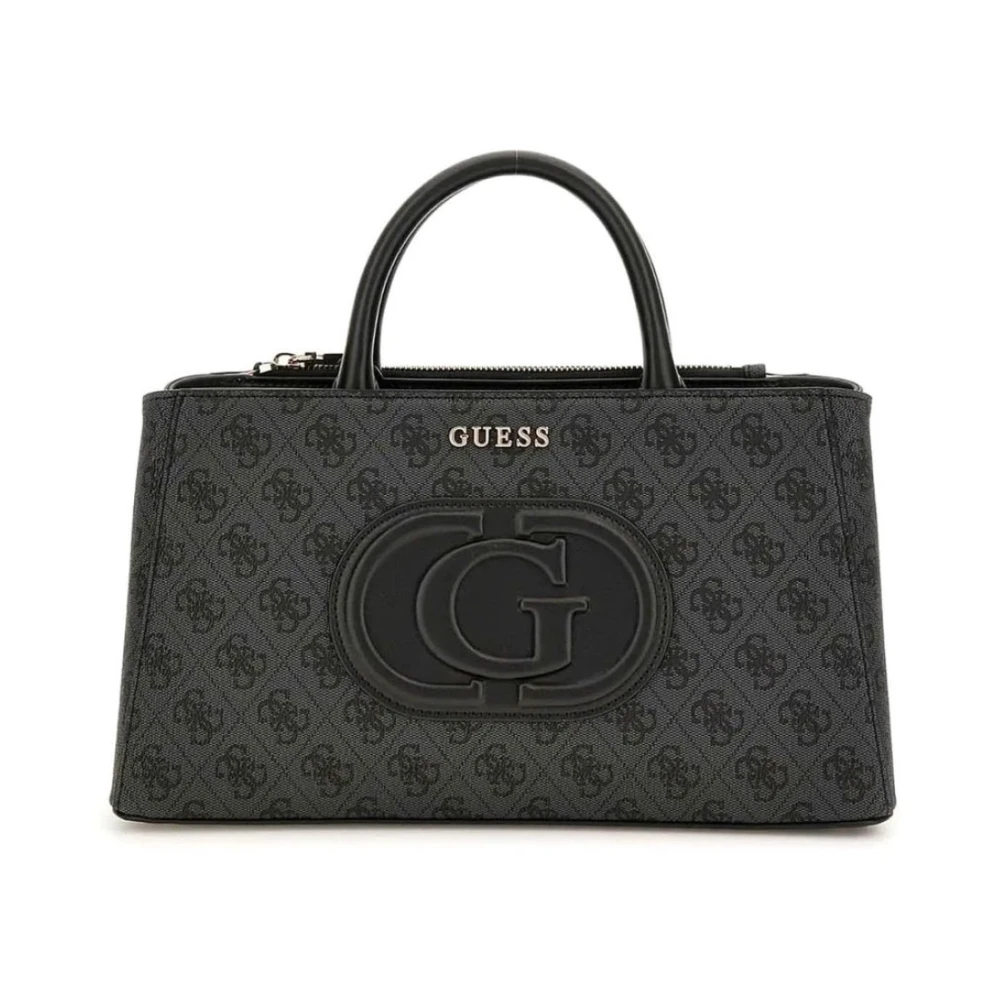 Guess Monogram Eco Mietta Handtas Black Dames