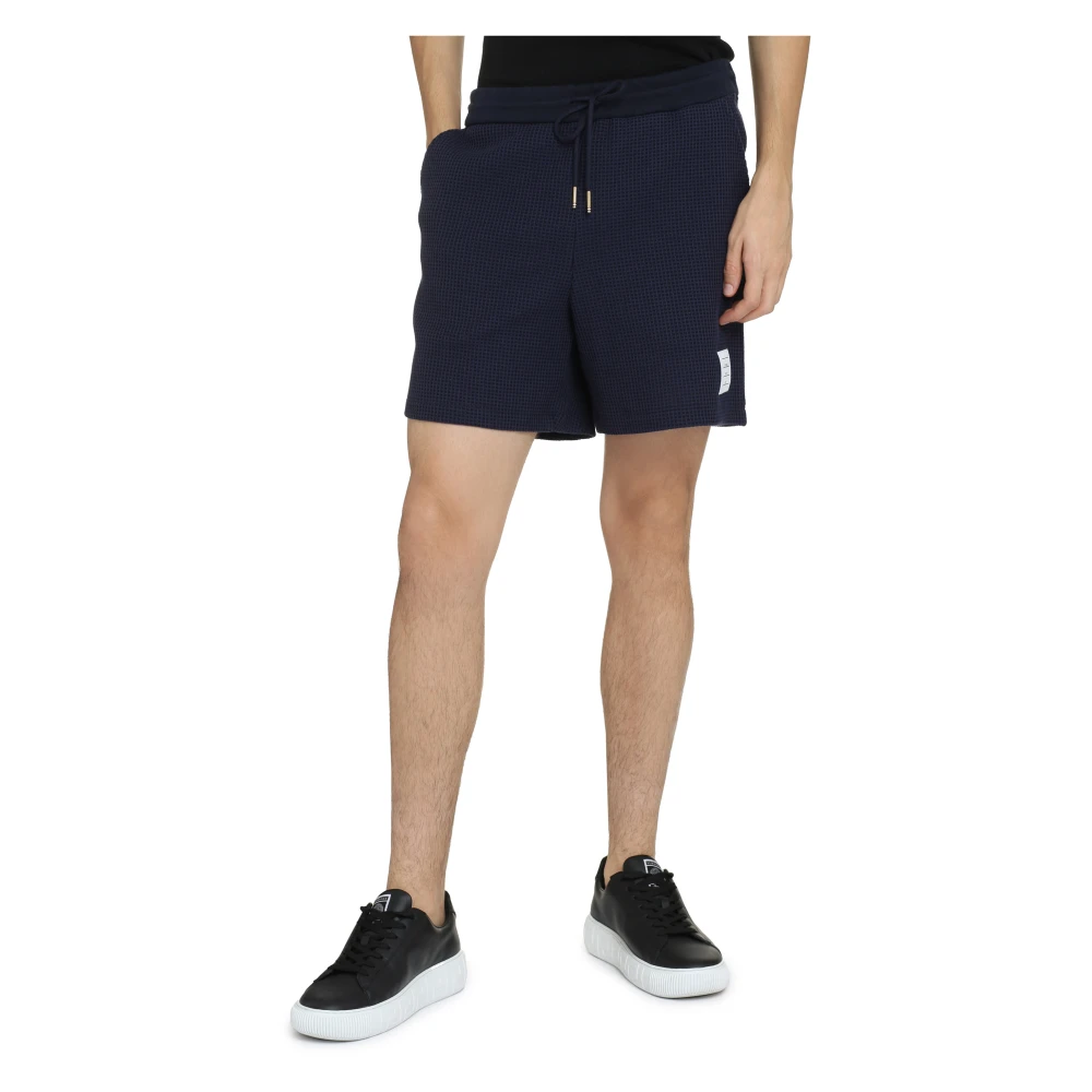 Thom Browne Katoenen Bermuda Shorts Blue Heren