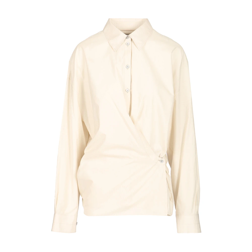 Lemaire White Shirts, Female, M, Straight Collar Twisted Shirt