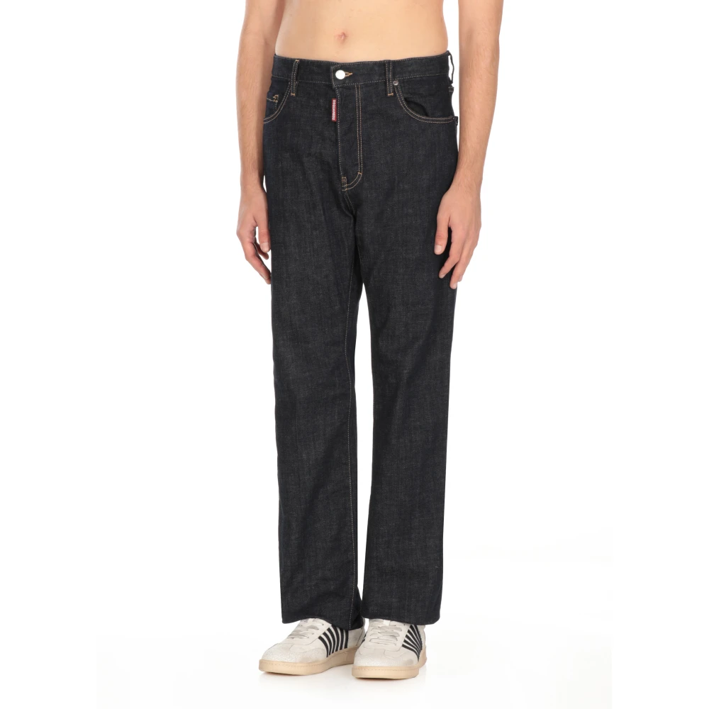 Dsquared2 Blauwe Katoenen Jeans met Logopatch Blue Heren