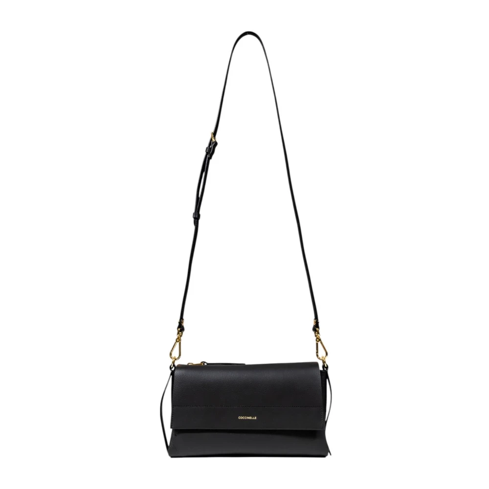 Coccinelle Donna Nero Borsa A Mano Con Tracolla E Tasche Interne