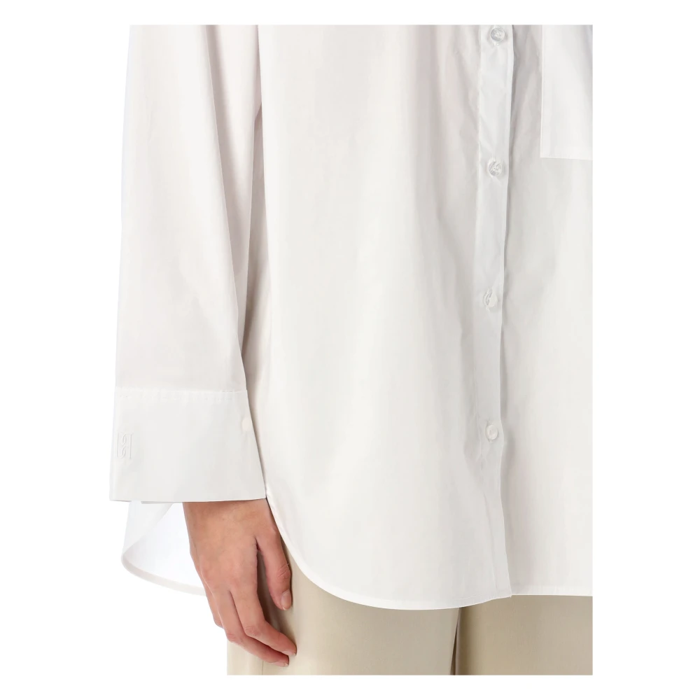 By Malene Birger Puut Wit Gestreepte Katoenen Overhemd By Herenne Birger White Dames
