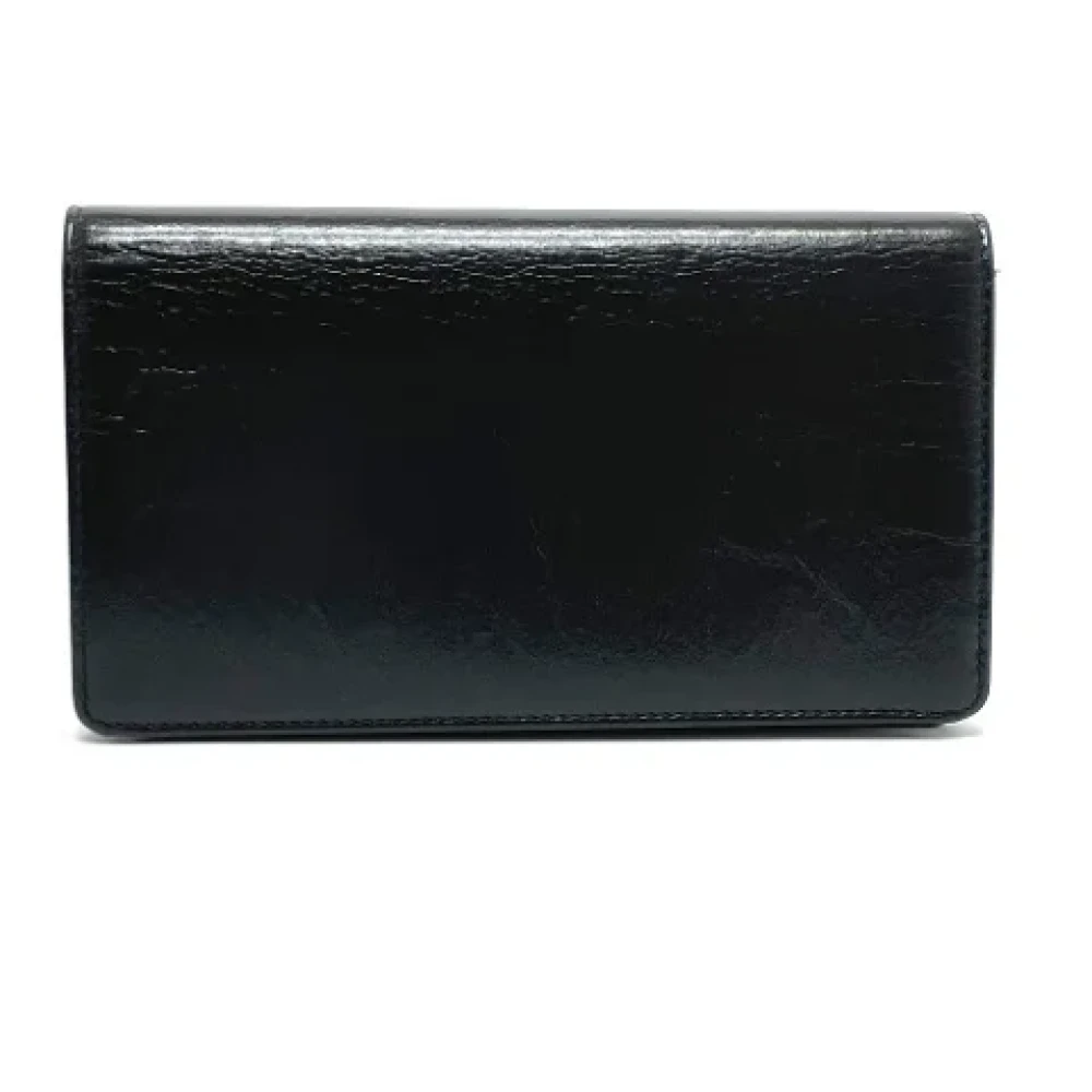 Chanel Vintage Pre-owned Leather wallets Black Dames