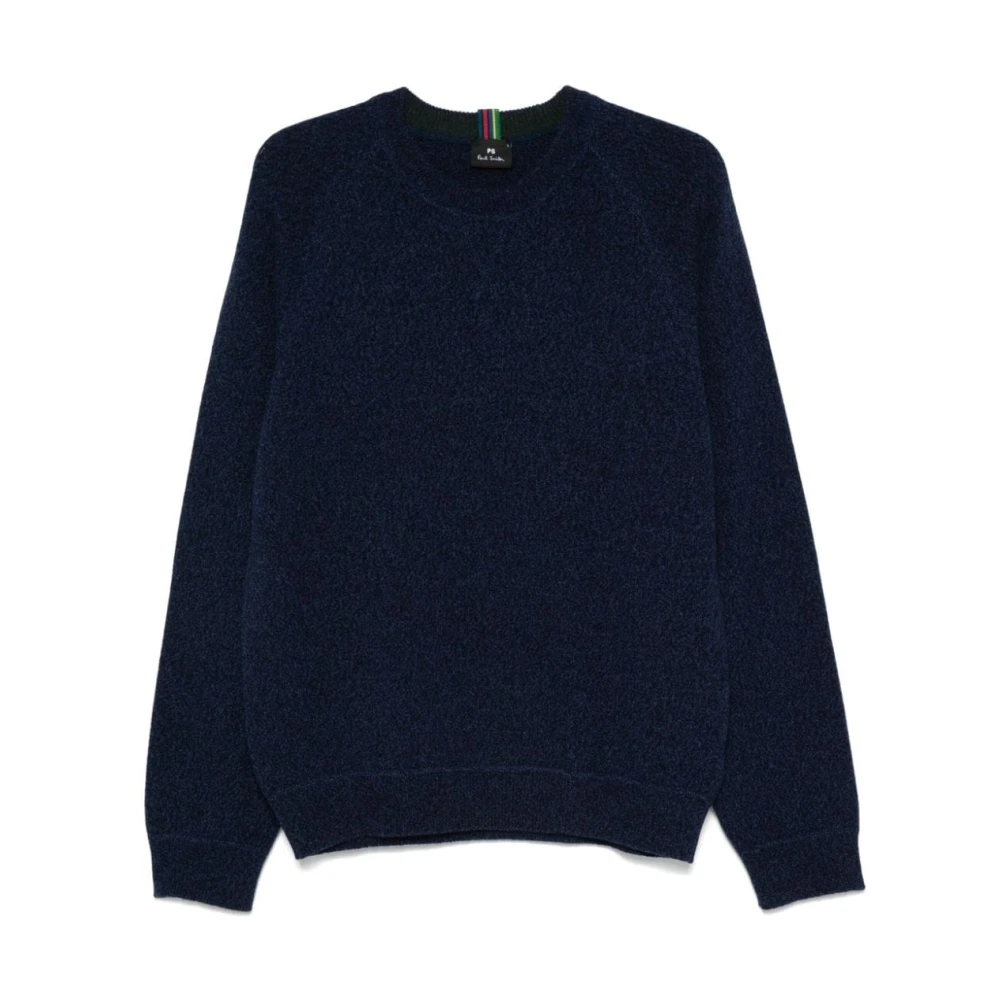 Paul Smith Blauwe Merinowol Ronde Hals Trui Blue Heren