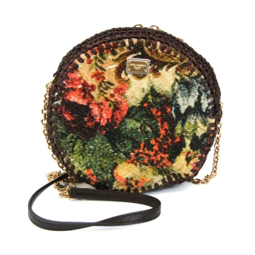 Dolce & Gabbana Pre-owned Fabric crossbody-bags Brown Dames
