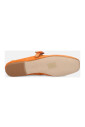 chaussure-plate-en-daim-orange-doux