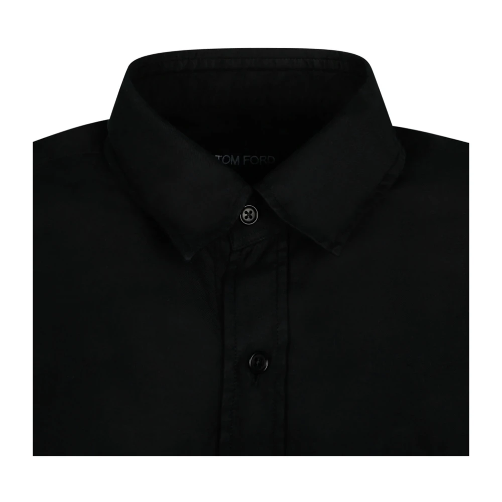 Tom Ford Zwarte Militaire Fit Shirt met Zakken Black Heren