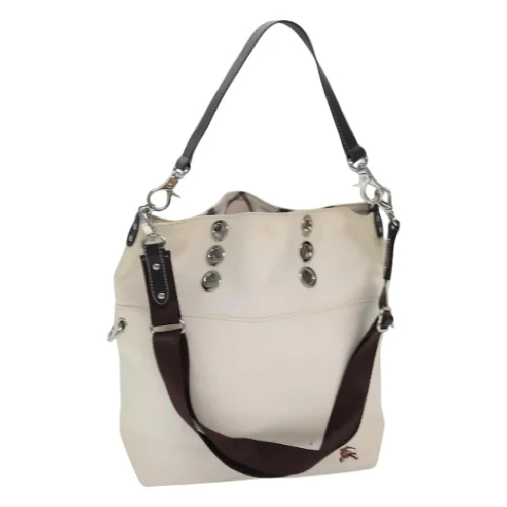 Burberry Vintage Pre-owned Canvas shoulder-bags White Dames