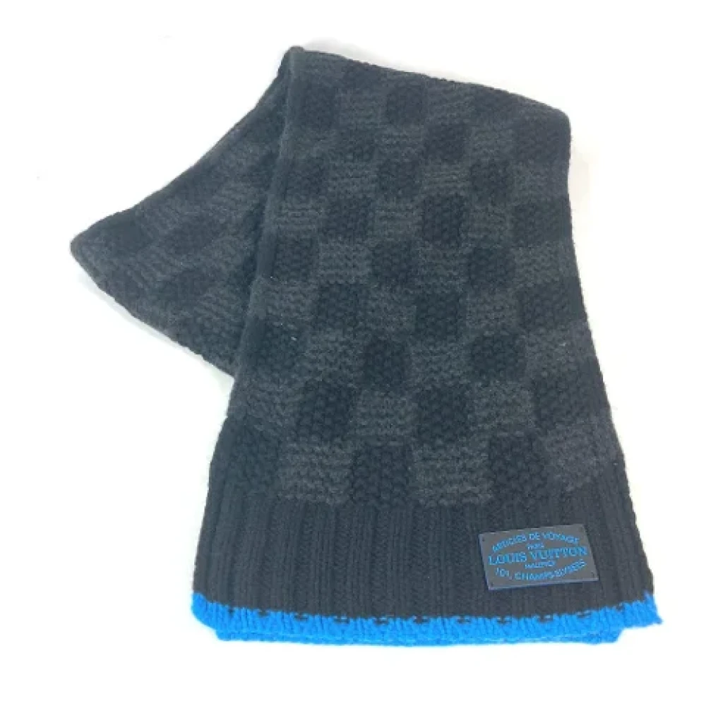 Louis Vuitton Vintage Pre-owned Cashmere scarves Black Dames