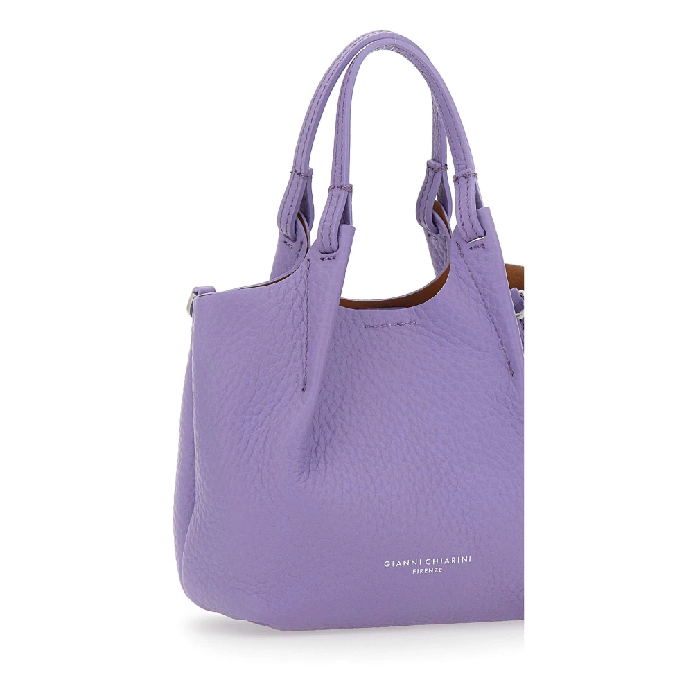 Gianni Chiarini Paarse Leren Dua Handtas Lavendel Purple Dames