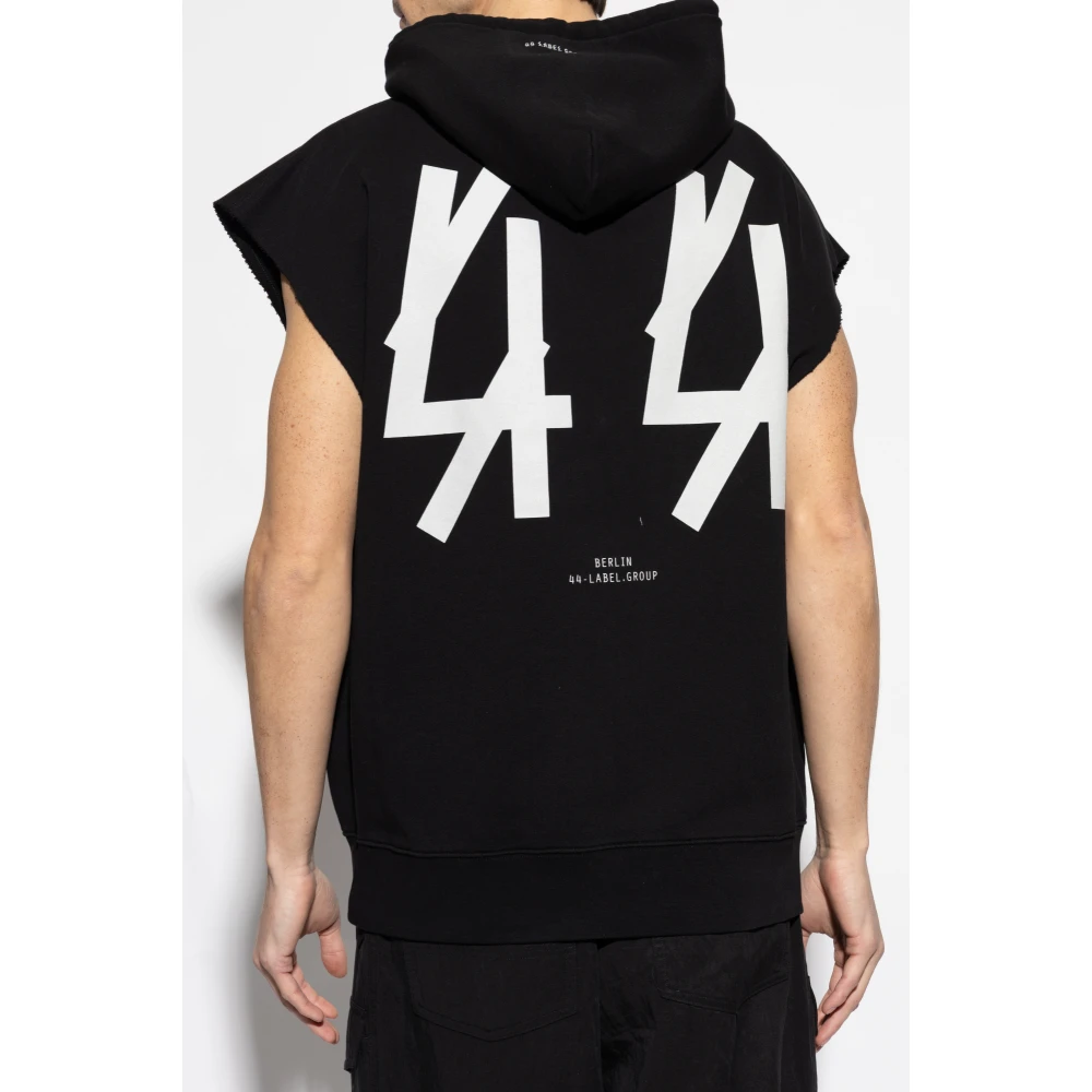 44 Label Group Mouwloze sweatshirt Black Heren