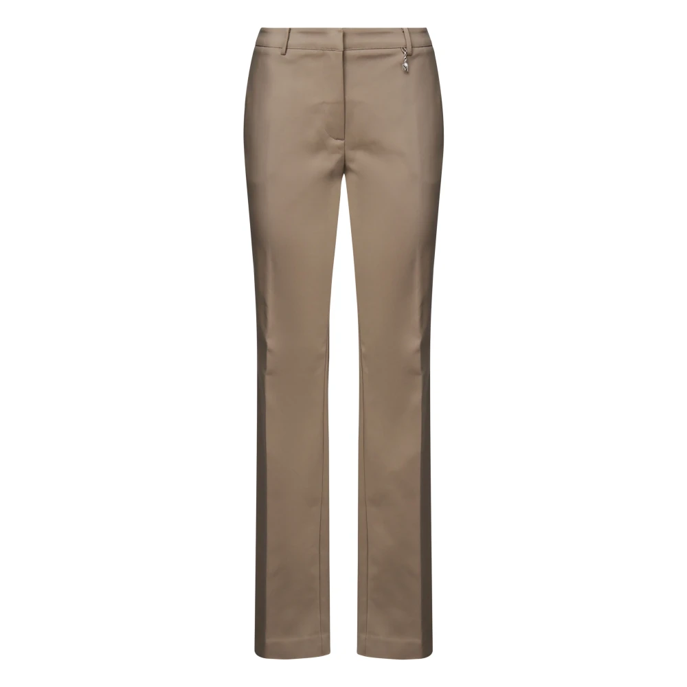 Guess Bruine Straight Leg Broek met Medium Taille Brown Dames