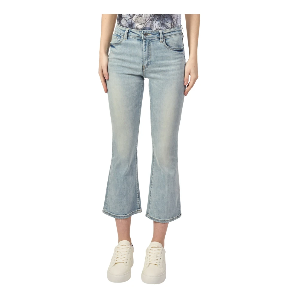 Armani Exchange Straight Leg Denim Jeans Blue Dames