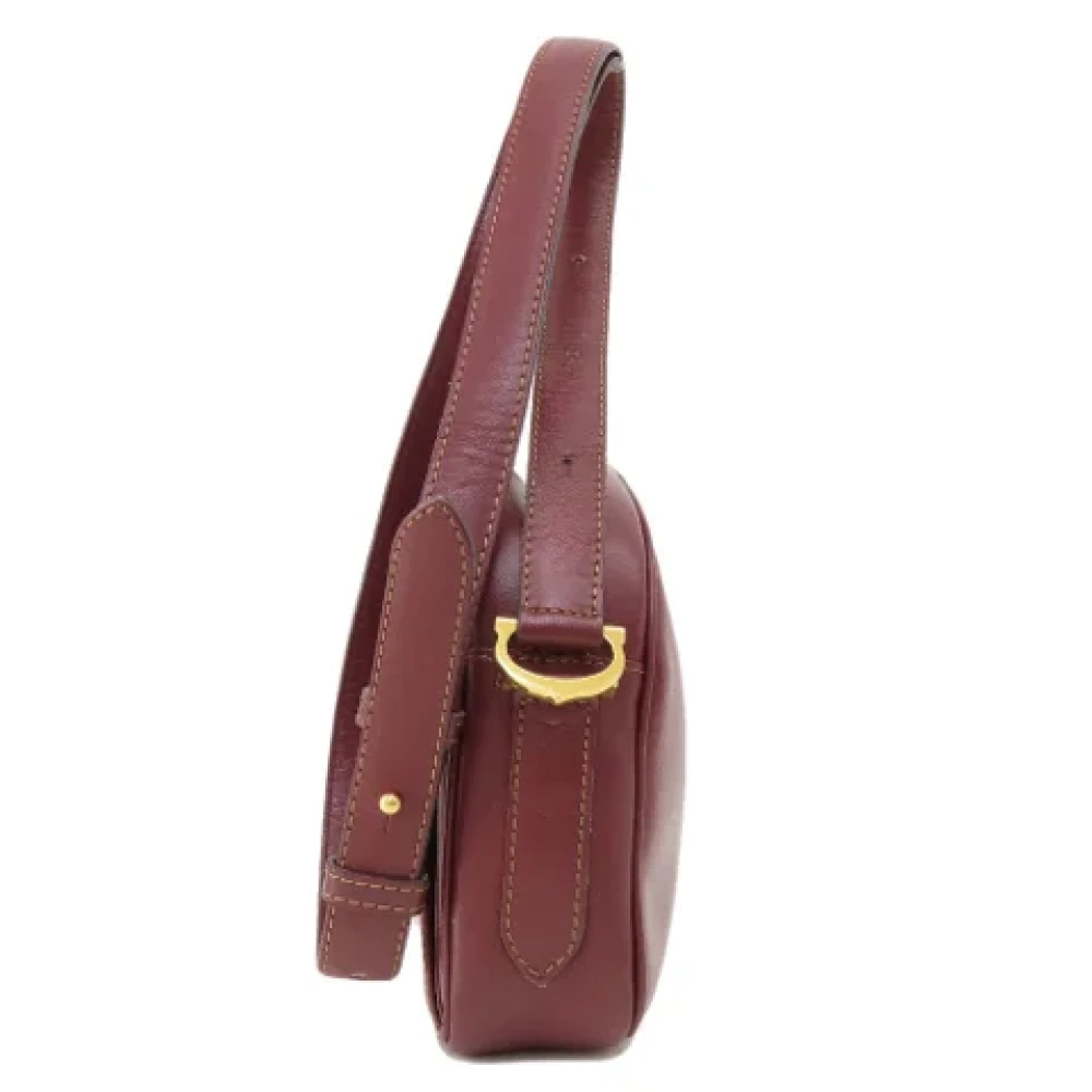 Cartier Vintage Pre-owned Leather shoulder-bags Red Dames