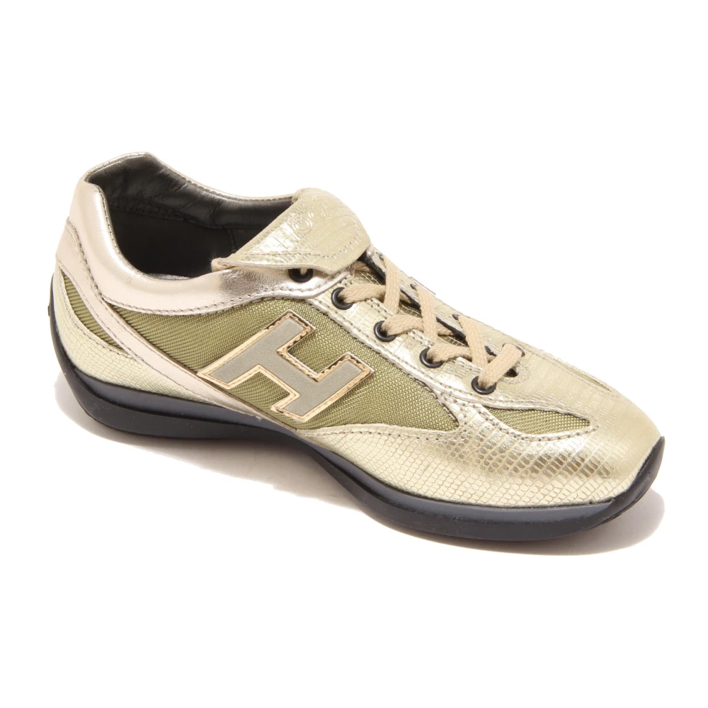 Hogan Girls Yellow Kids Sneakers, 31 Eu, Snake Effect Trainers