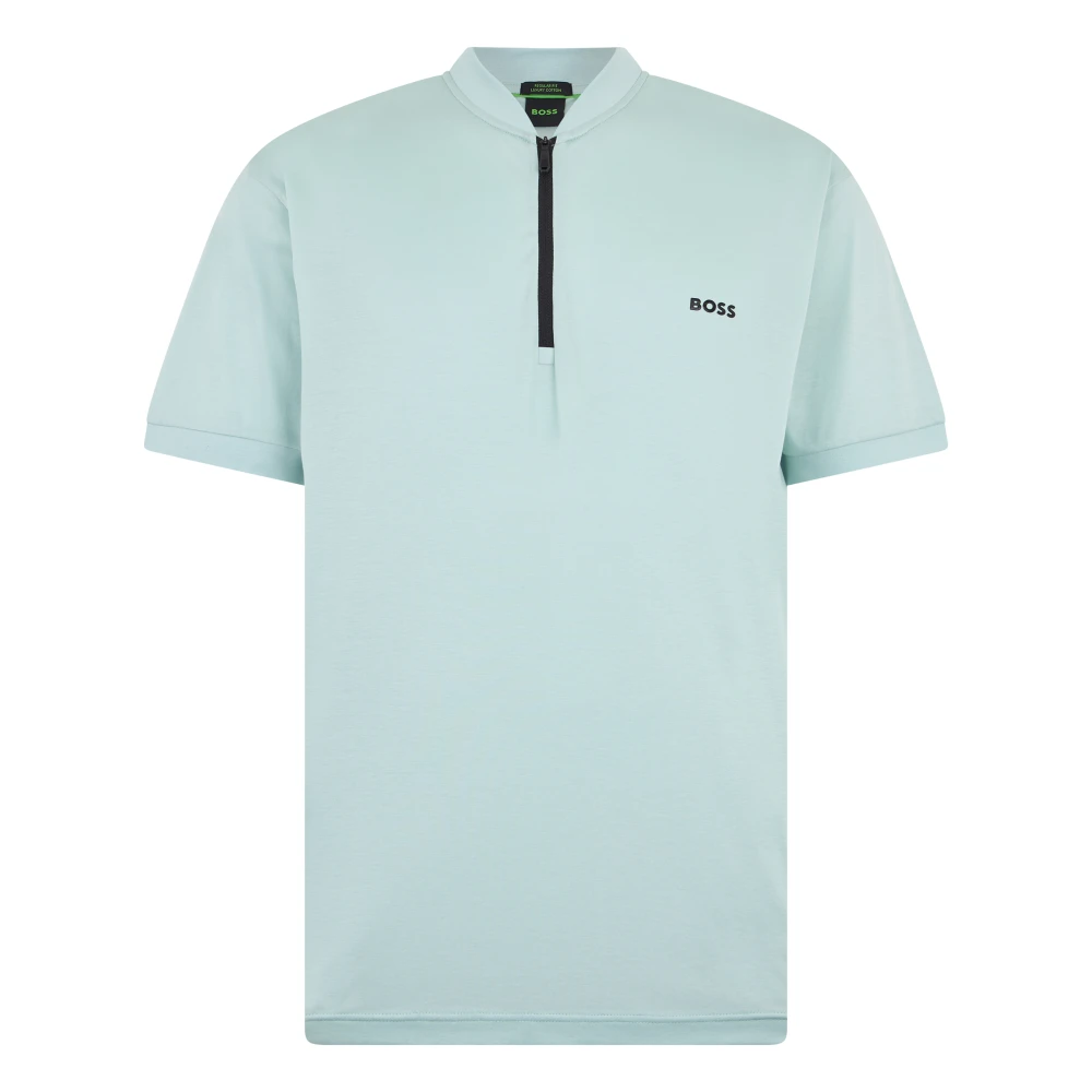 Hugo Men's Blue T-Shirts, Xs, T-Shirt With Zip Collar