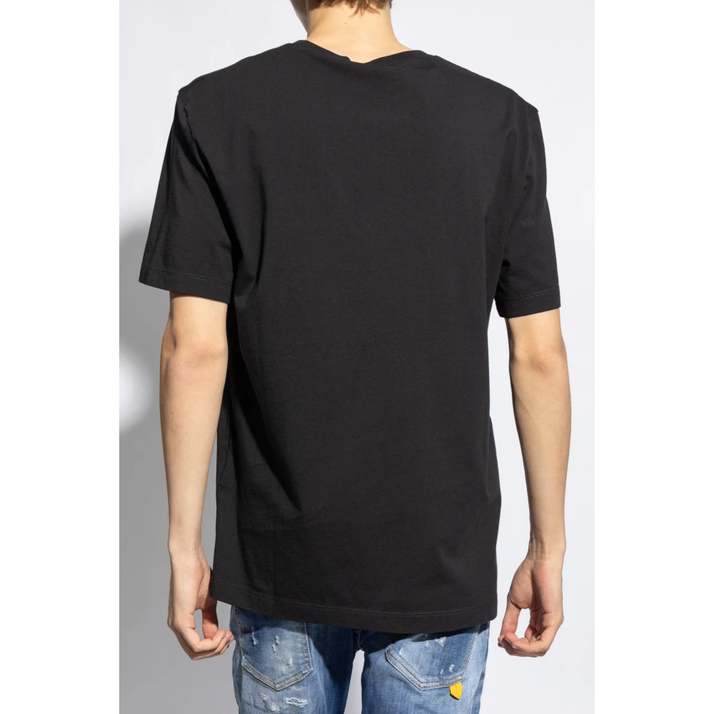 Dsquared2 T-shirt met logo Black Heren
