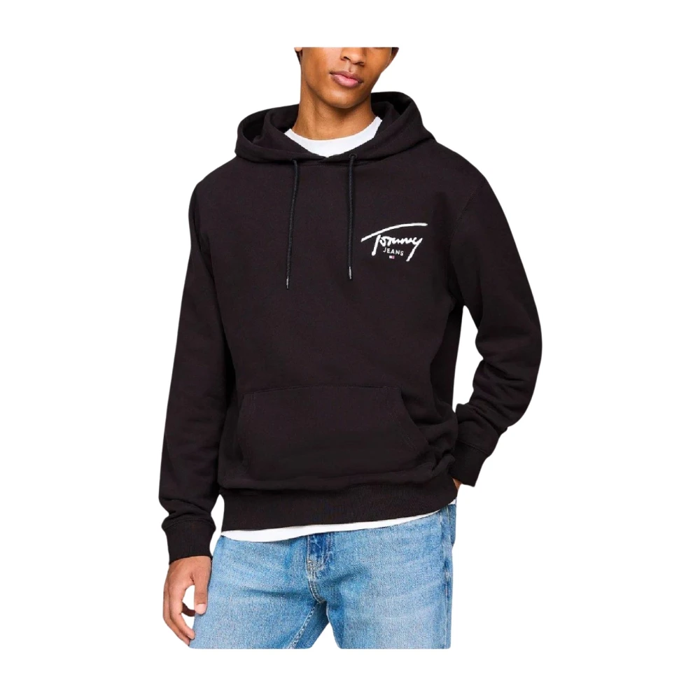 Tommy Hilfiger Grafische Hoodie Stijlvol Black Heren