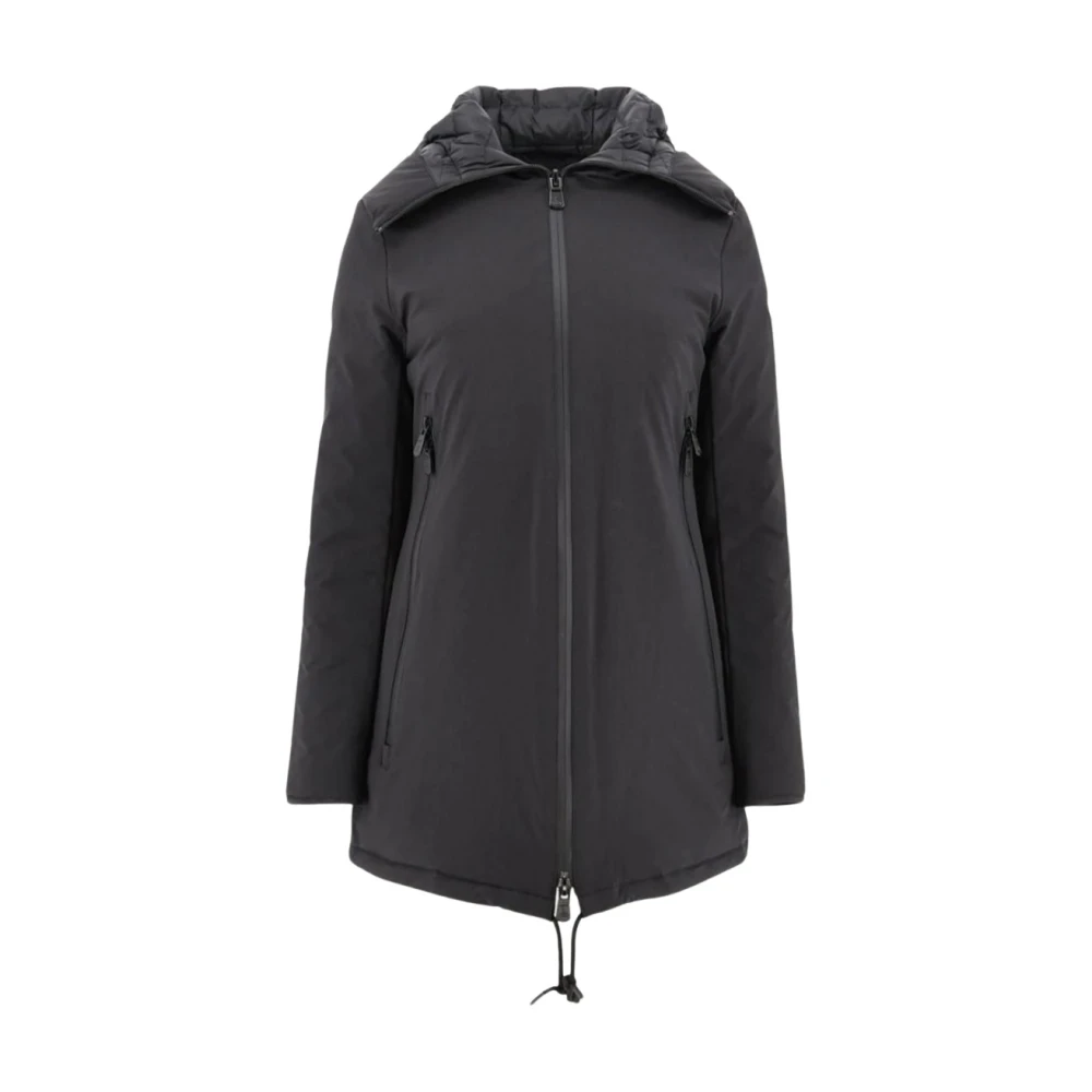 Jott Arctische Parka Met Capuchon Gewatteerd Ritssluiting Black Dames