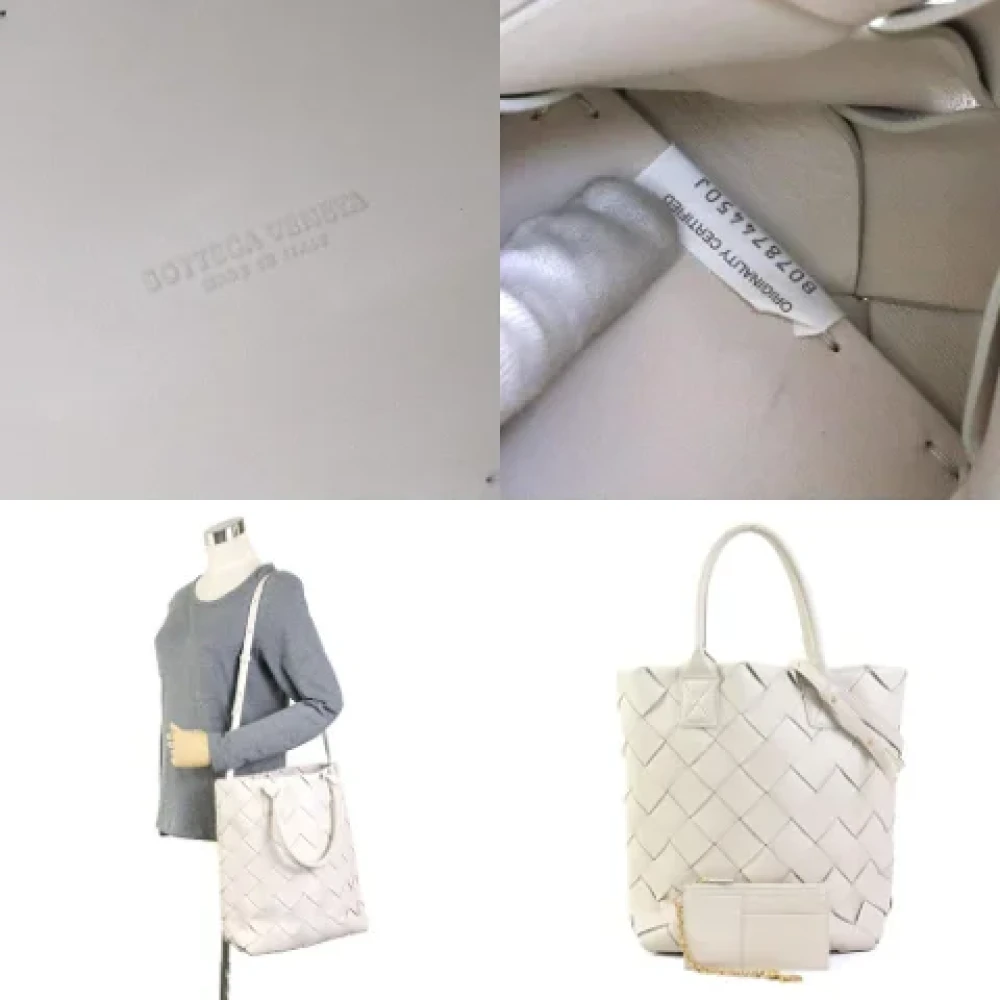Bottega Veneta Vintage Pre-owned Leather handbags White Unisex