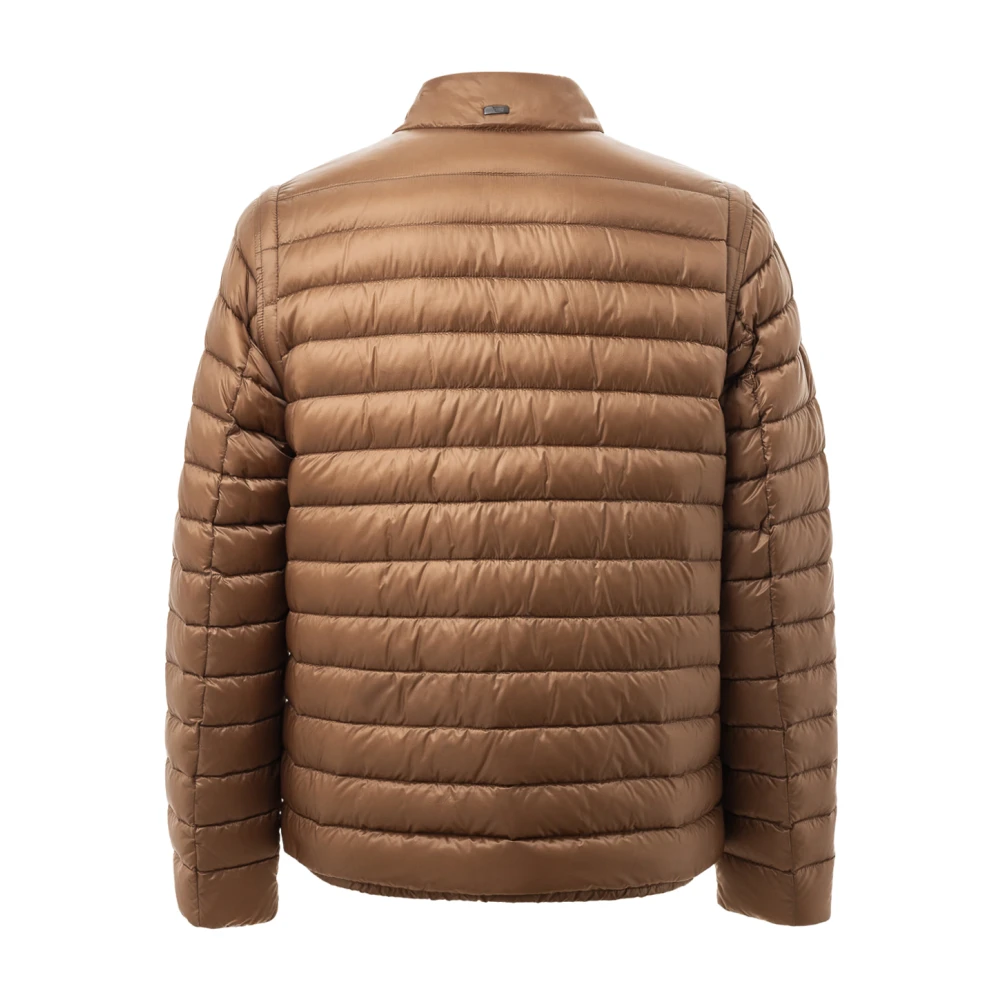 Herno Ultralichte Nylon Bomber met Afneembare Mouwen Brown Heren
