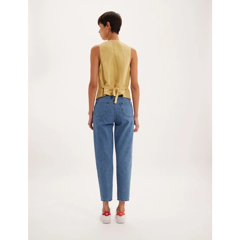 Ines De La Fressange Paris Citroen Linnen Vest Yellow Dames