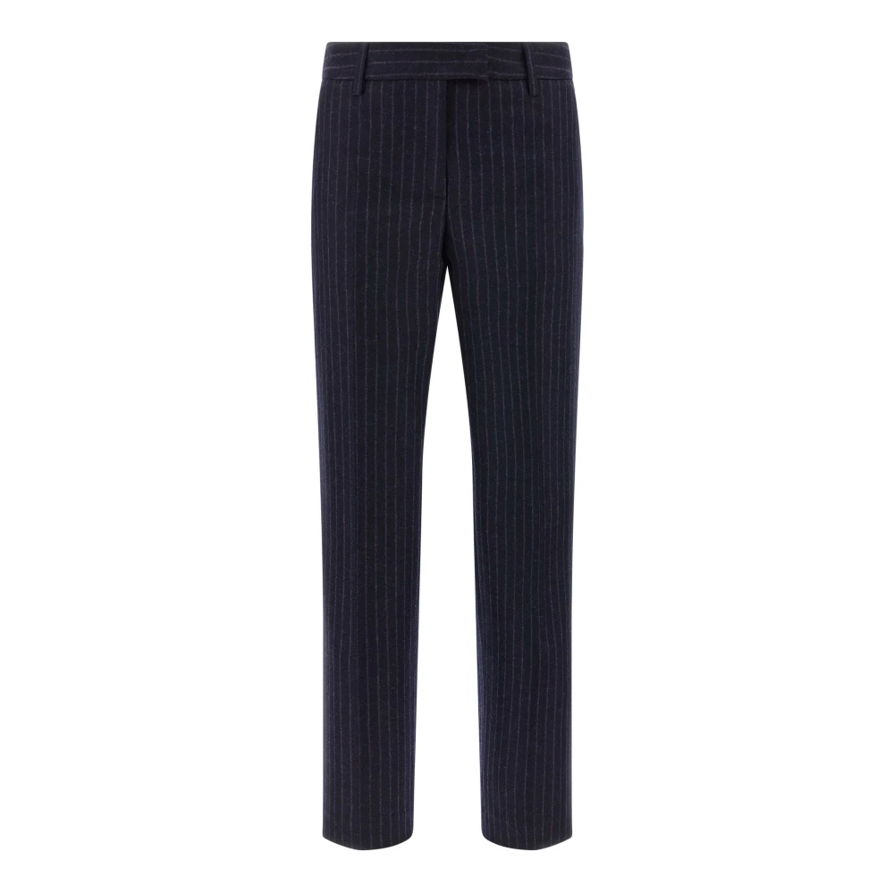Alberto Biani Women's Blue Slim-Fit Trousers, S, Trousers