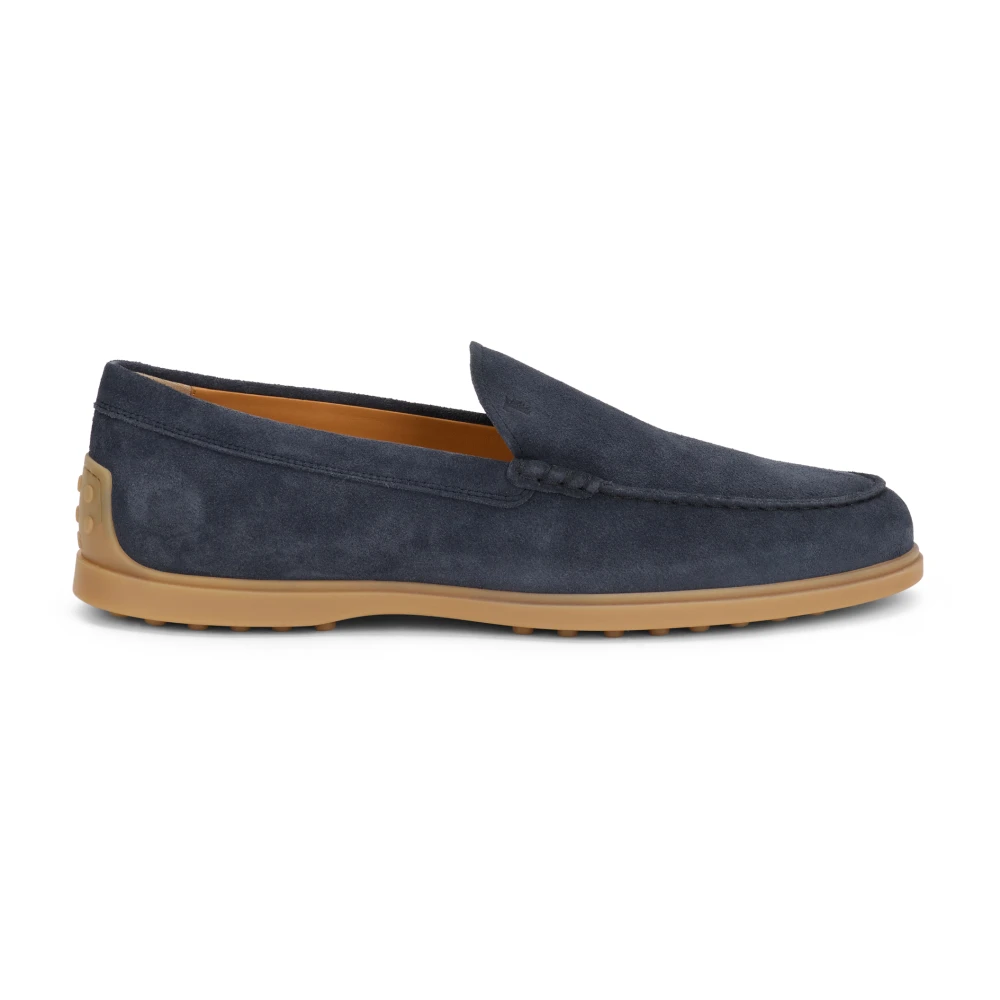 Tod's Men's Blue Loafers, 10 Uk, Loafer To Slipper In Suede