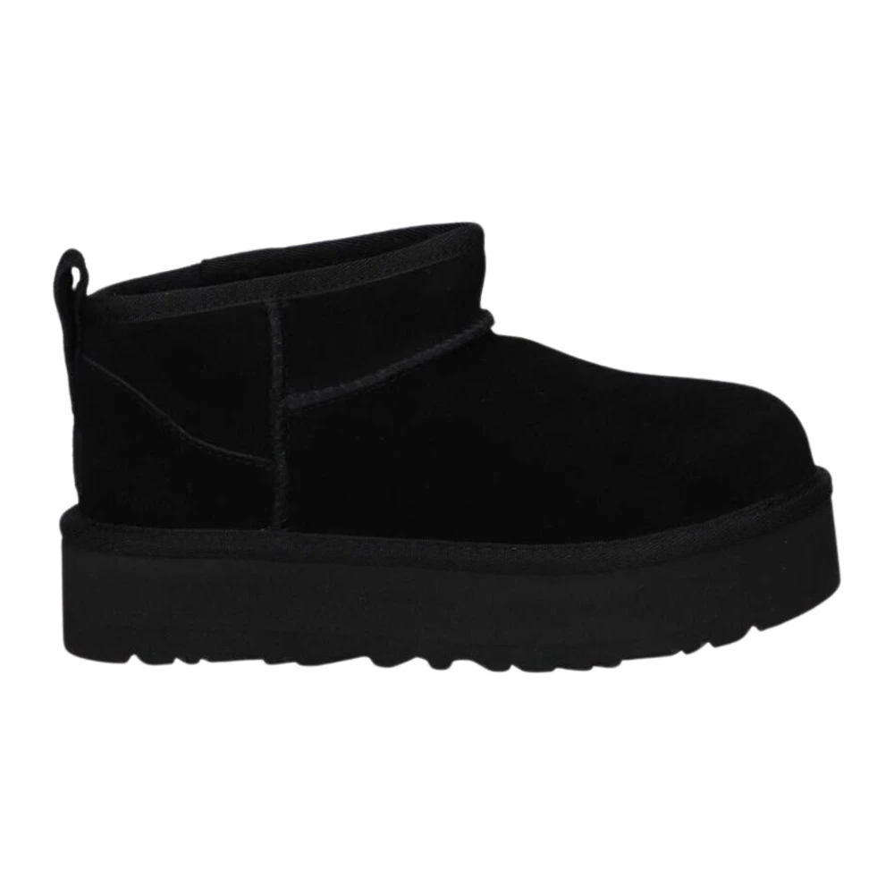 UGG Svarta platta skor Classic Ultra Mini Black, Dam