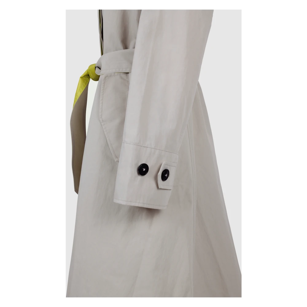Blonde No.8 Trenchcoat met ceintuur en contrastkraag Beige Dames