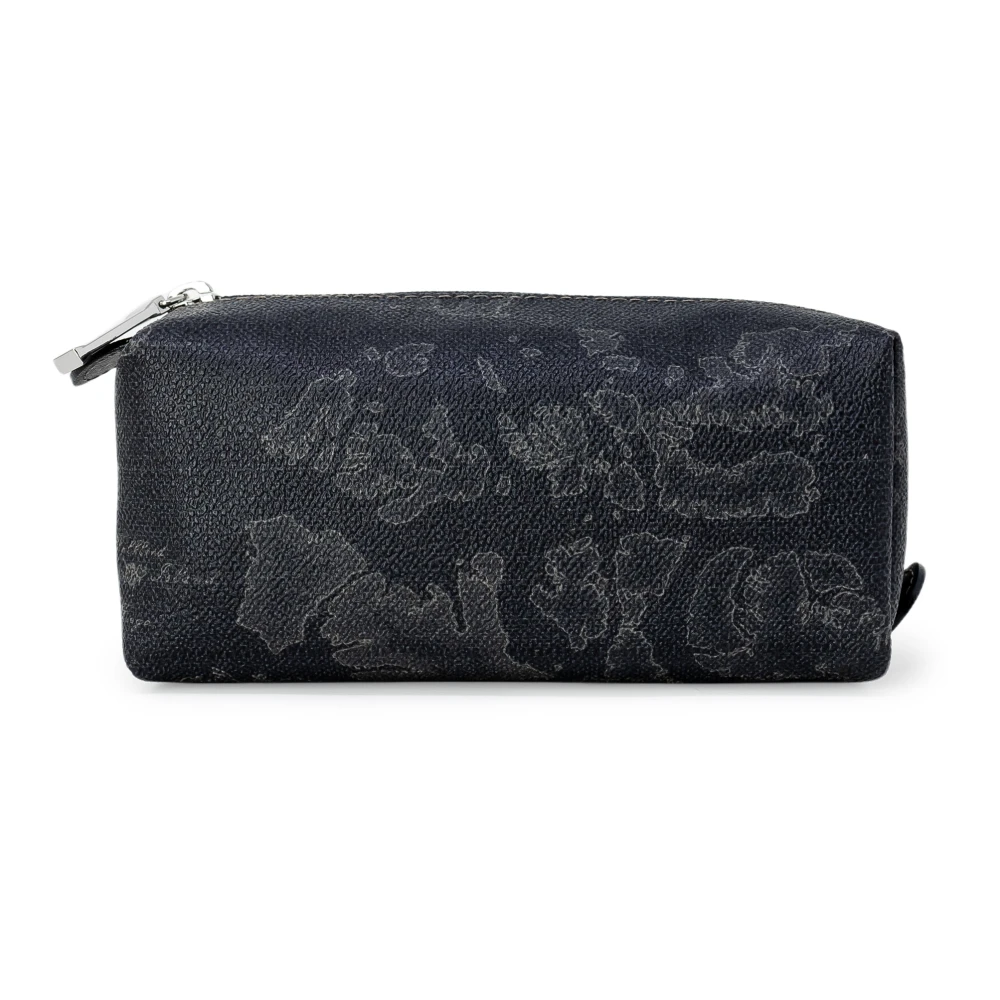 Alviero Martini 1a Classe Stijlvolle Bedrukte Rits Tas Black Dames
