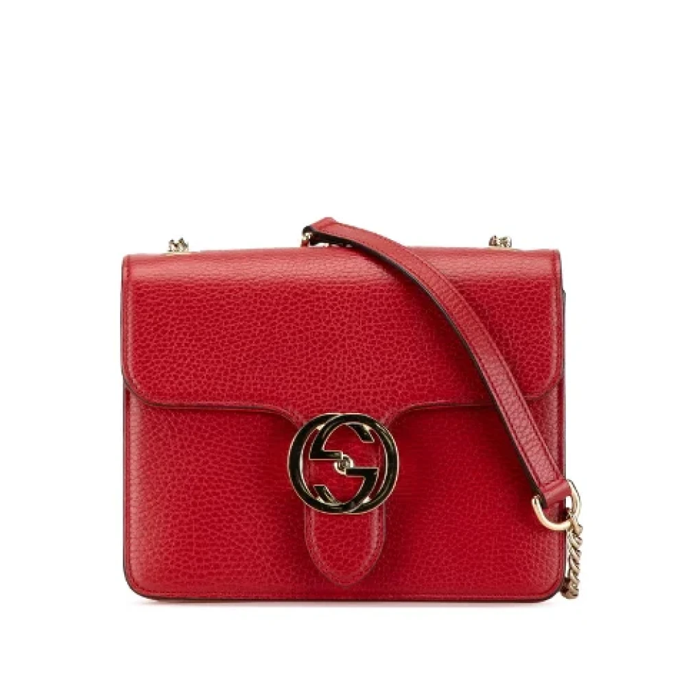 Gucci Vintage Pre-owned Leather gucci-bags Red Dames
