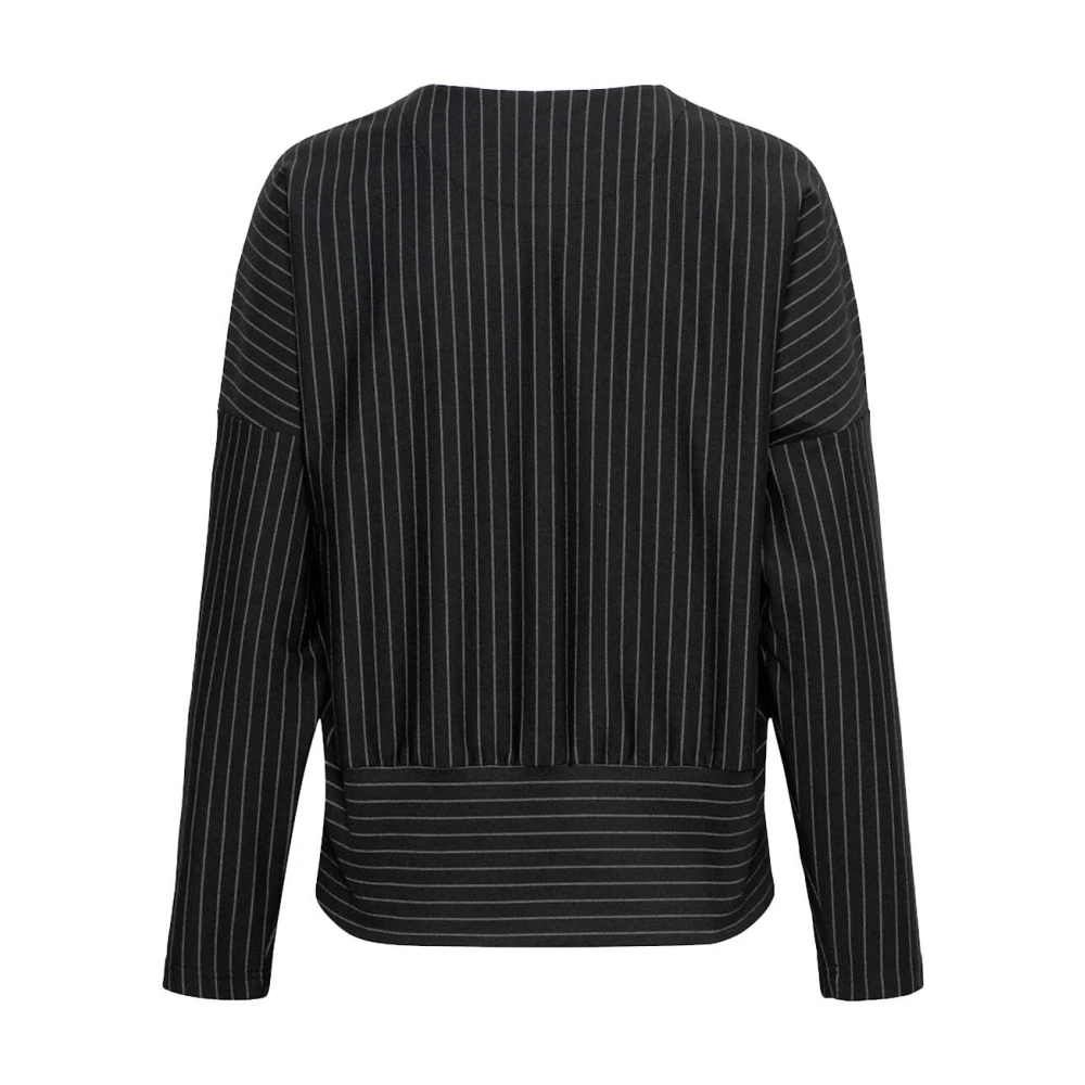 &Co Woman Moulante Top à Manches Longues en Tricot Black Dames